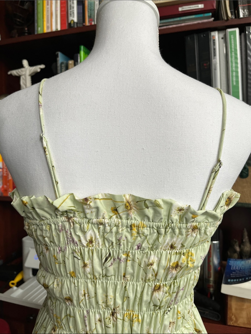 H&M Light Green Floral Strapless Sundress - Picture 9 of 11